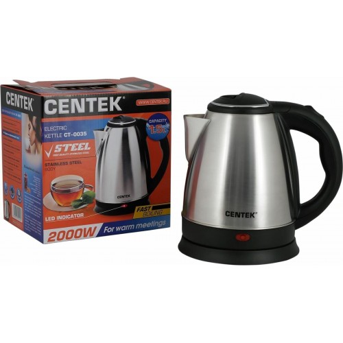 Электрочайник CENTEK CT-0035 (серебристый) 6
