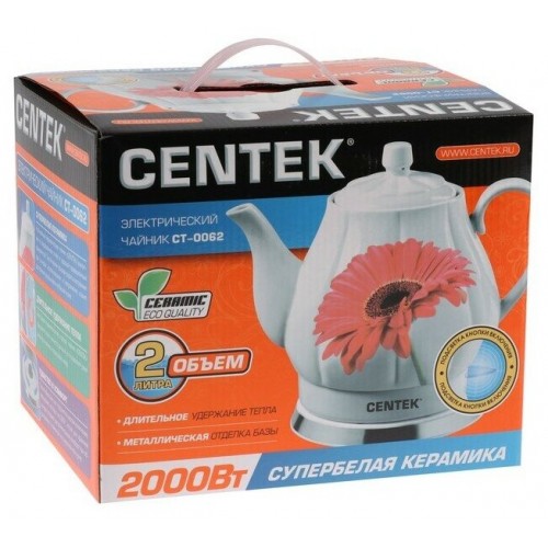 Электрочайник CENTEK CT-0062 (белый) 1
