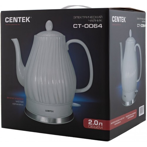 Электрочайник CENTEK CT-0064 (белый) 5
