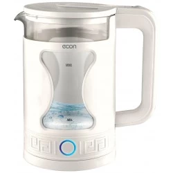Электрочайник ECON ECO-1505KE (стекло/белый)
