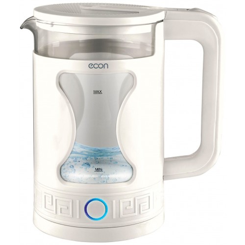 Электрочайник ECON ECO-1505KE (стекло/белый) 