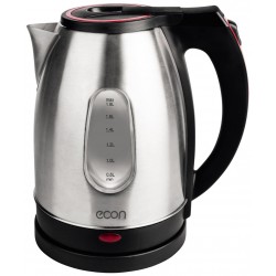 Электрочайник ECON ECO-1882KE (серебристый с черными вставками/красный)