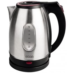 Электрочайник ECON ECO-1882KE (серебристый с черными вставками/красный)