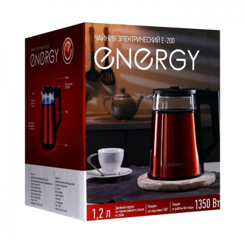 Электрочайник Energy E-200 (красный) 5