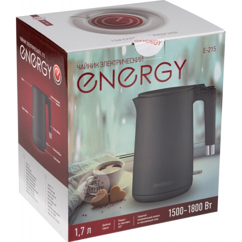 Электрочайник Energy E-215 (серый) 2
