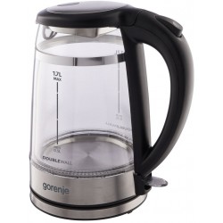 Электрочайник Gorenje K17GDW (черный/серебристый)