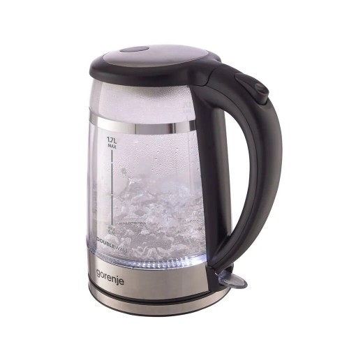 Электрочайник Gorenje K17GDW (черный/серебристый) 6