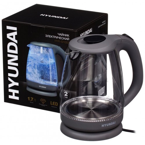 Электрочайник Hyundai HYK-G1003 (серый) 6