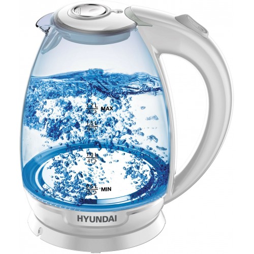 Электрочайник Hyundai HYK-G2409 (белый/серебристый) 