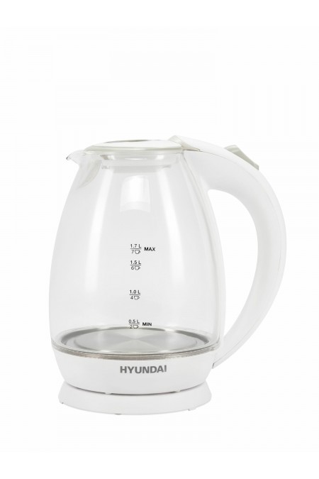 Электрочайник Hyundai HYK-G2409 (белый/серебристый) 4