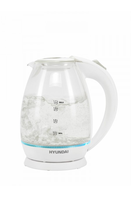 Электрочайник Hyundai HYK-G2409 (белый/серебристый) 5