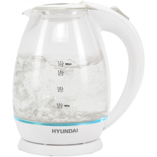 Электрочайник Hyundai HYK-G2409 (белый/серебристый) 8