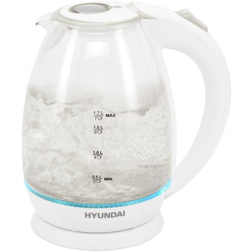 Электрочайник Hyundai HYK-G2409 (белый/серебристый) 9