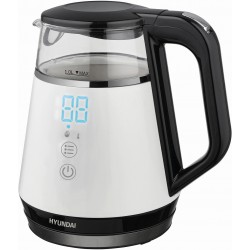 Электрочайник Hyundai HYK-G3013 (белый/черный)