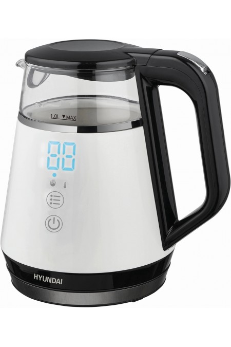 Электрочайник Hyundai HYK-G3013 (белый/черный) 