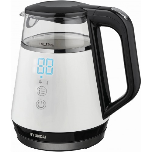 Электрочайник Hyundai HYK-G3013 (белый/черный) 