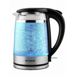 Электрочайник Hyundai HYK-G3036 (черный/серебристый)