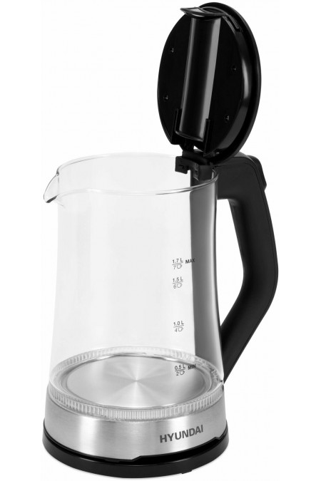 Электрочайник Hyundai HYK-G3401 (черный/серебристый) 2