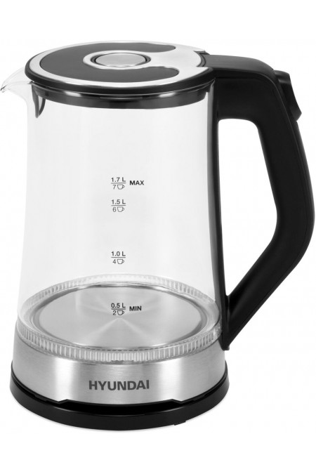 Электрочайник Hyundai HYK-G3401 (черный/серебристый) 3