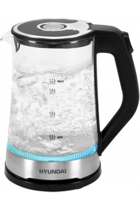 Электрочайник Hyundai HYK-G3401 (черный/серебристый) 4