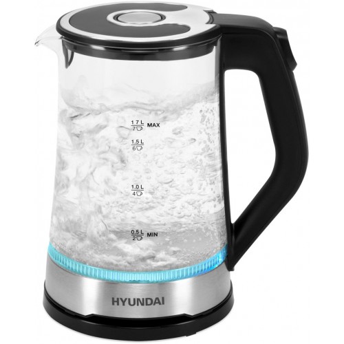 Электрочайник Hyundai HYK-G3401 (черный/серебристый) 6