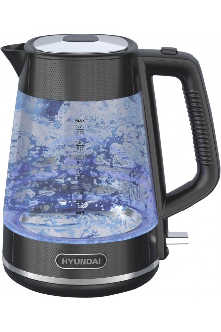 Электрочайник Hyundai HYK-G3503 (черный/серебристый) 
