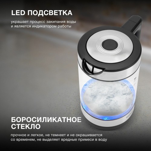 Электрочайник Hyundai HYK-G3509 (черный) 2