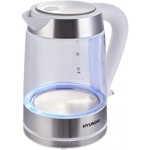 Электрочайник Hyundai HYK-G3606 (белый/серебристый) 9