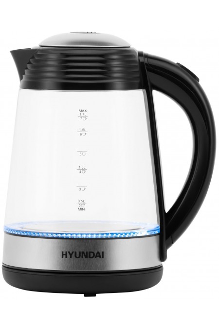 Электрочайник Hyundai HYK-G3803 (черный/серебристый) 