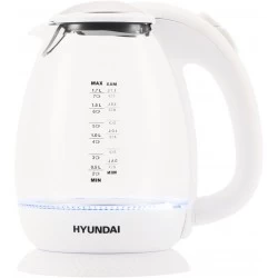 Электрочайник Hyundai HYK-G3805 (белый/прозрачный)