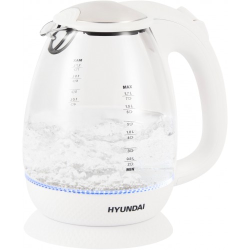 Электрочайник Hyundai HYK-G3805 (белый/прозрачный) 1