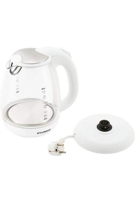 Электрочайник Hyundai HYK-G3805 (белый/прозрачный) 5