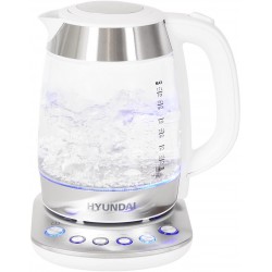 Электрочайник Hyundai HYK-G4033 (белый/серебристый)