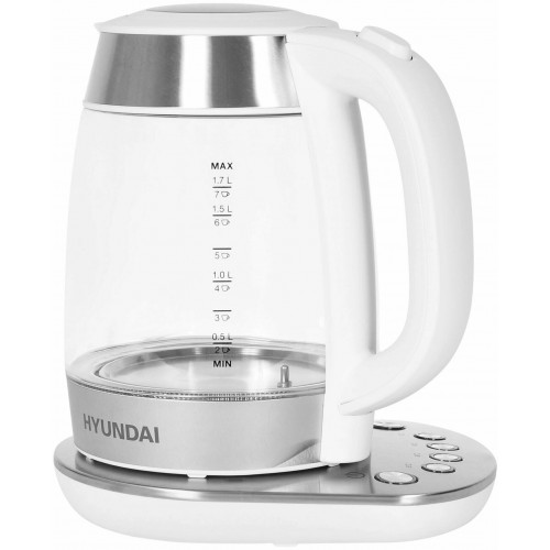 Электрочайник Hyundai HYK-G4033 (белый/серебристый) 6