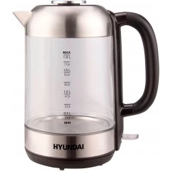 Электрочайник Hyundai HYK-G4034 (черный/серебристый)