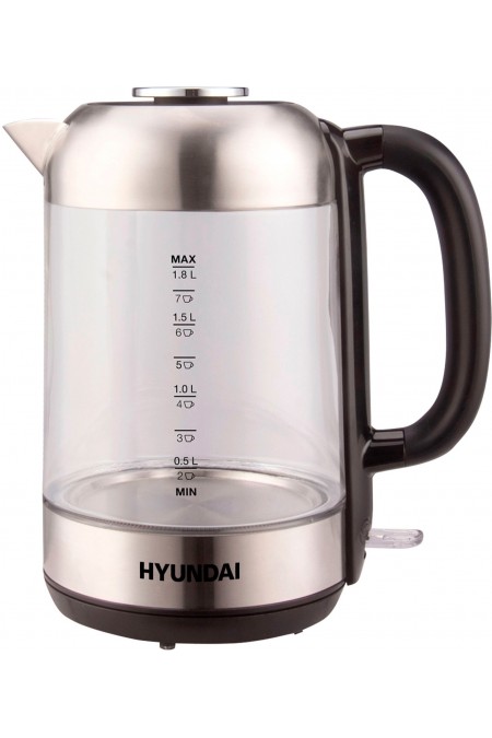 Электрочайник Hyundai HYK-G4034 (черный/серебристый) 