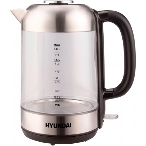 Электрочайник Hyundai HYK-G4034 (черный/серебристый) 