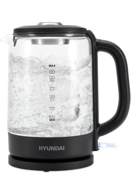 Электрочайник Hyundai HYK-G4402 (черный/серебристый) 