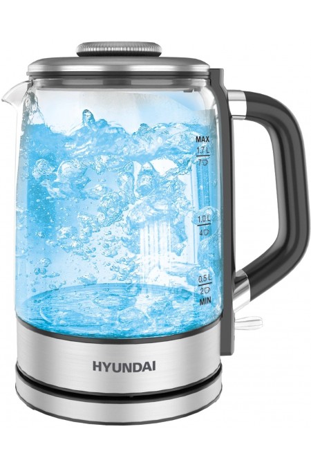 Электрочайник Hyundai HYK-G5501 (серебристый/черный) 