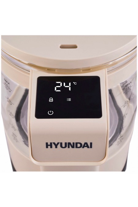 Электрочайник Hyundai HYK-G7700 (кремовый/черный) 1