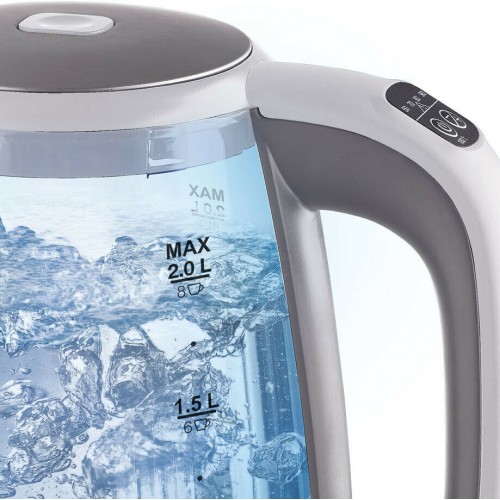 Электрочайник Hyundai HYK-G8880 (серый/серебристый) 1