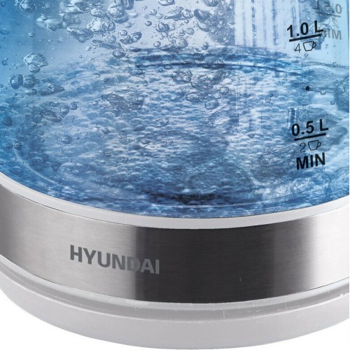 Электрочайник Hyundai HYK-G8880 (серый/серебристый) 2