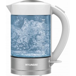 Электрочайник Hyundai HYK-G9990 (белый/серебристый)