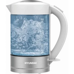 Электрочайник Hyundai HYK-G9990 (белый/серебристый)