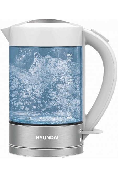Электрочайник Hyundai HYK-G9990 (белый/серебристый) 