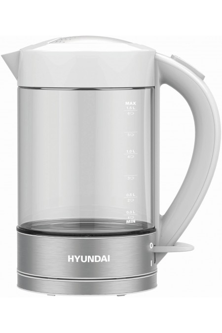 Электрочайник Hyundai HYK-G9990 (белый/серебристый) 1