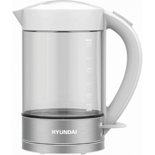 Электрочайник Hyundai HYK-G9990 (белый/серебристый) 1