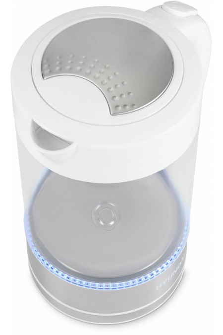 Электрочайник Hyundai HYK-G9990 (белый/серебристый) 2