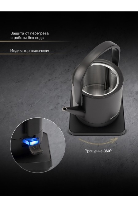 Электрочайник Hyundai HYK-S2507 (черный) 3