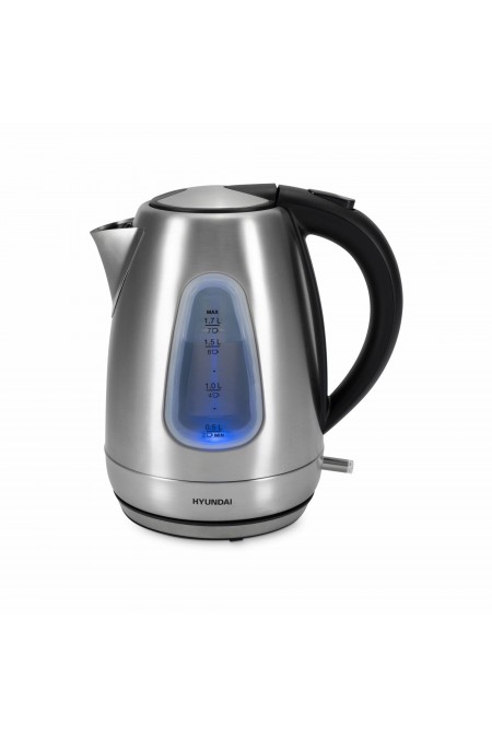 Электрочайник Hyundai HYK-S7407 (серебристый матовый/черный) 